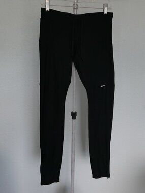 Nike Dri-FIT Black Running Tights Leggings with Ankle Zips – Size M